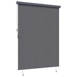 vidaXL Store enrouleur Rayé Anthracite 200 x 250 cm Tissu et Aluminium
