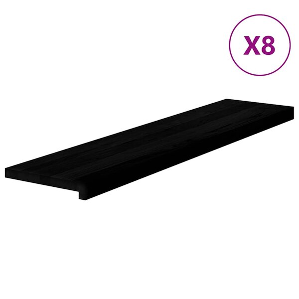 vidaXL Marches d'escalier 8 Pièces marron foncé 110x30x2 cm chêne massif