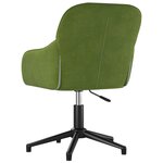 vidaXL Chaises pivotantes à manger lot de 2 Vert clair Velours