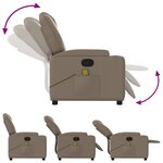 vidaXL Fauteuil de massage inclinable Cappuccino Similicuir