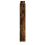 vidaXL Armoire tête de lit avec LED chêne fumé 140x16 5x103 5 cm