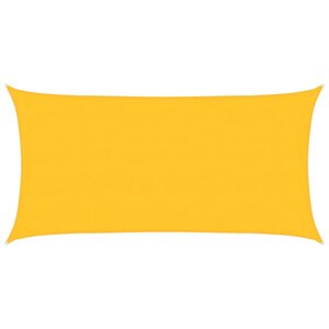 vidaXL Voile d'ombrage 160 g/m² rectangulaire jaune 4x7 m PEHD