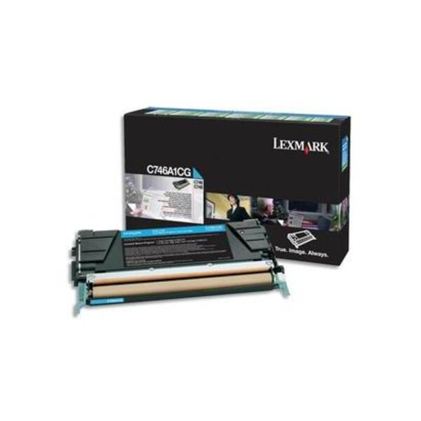 Cartouche laser Original C746A1CG pour C746/C748 Cyan LEXMARK