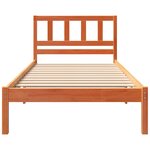 vidaXL Cadre de lit Marron cire 90 x 190 cm Bois massif en pin