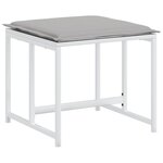 vidaXL Ensemble à manger de jardin avec coussins 15Pièces blanc textilène