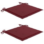 vidaXL Chaises pliables de jardin lot de 2 avec coussins Bois d'acacia