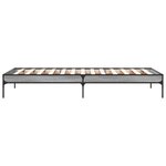 vidaXL Cadre de lit sonoma gris 75x190 cm bois d'ingénierie et métal