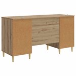 vidaXL Bureau Chêne artisanal Bois d'ingénierie 142 5 x 50 x 75 cm