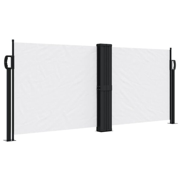 vidaXL Auvent latéral rétractable blanc 100x1000 cm