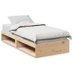 vidaXL Lit de jour sans matelas 100x200 cm bois de pin massif