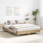 vidaXL Cadre de lit 2 Pièces Sonoma 152 x 203 cm Bois d'ingénierie