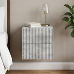 vidaXL Cabinet de chevet mural Gris béton 33 x 34 5 x 40 cm