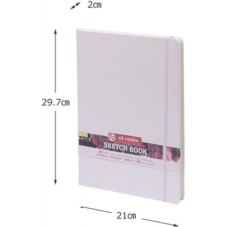 Carnet à croquis / sketch book - format a4 (21x29 7cm) - 80 feuilles - 140g - blanc - royal talens