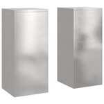 vidaXL Supports de Plantes d'Extérieur Pilier 2 Pièces 24x24x55 cm Acier Inoxydable