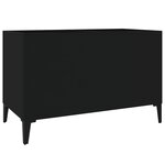 vidaXL Armoire à disques noir 74 5x38x48 cm bois d'ingénierie