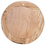 vidaXL Miroir décoratif Teck 80 cm Rond