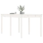 vidaXL Table de jardin blanc 159 5x82 5x76 cm bois massif de pin