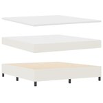 vidaXL Lit avec Sommier et Matelas & LED crème Super King Tissu en Velours Côtelé
