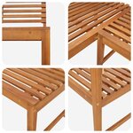 vidaXL Banc d'angle de jardin 140 cm Bois solide d'acacia