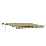 Store manuel rétractable LED vert et jaune 450x350 cm