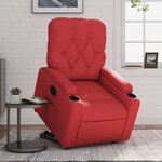 vidaXL Fauteuil inclinable électrique rouge similicuir