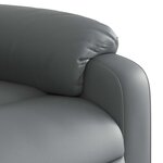 vidaXL Fauteuil de massage inclinable gris similicuir