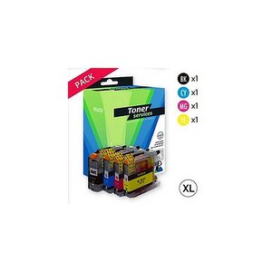 Compatible Brother LC227XLVALBP Pack 4 Cartouches Noir et couleurs
