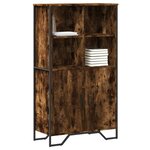 vidaXL Buffet haut chêne fumé 79 5x35 5x137 5 cm bois d'ingénierie