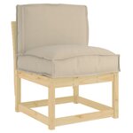 vidaXL Coussin pour dossier de palette Taupe 50 x 40 x 12 cm