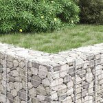 vidaXL Lits surélevés en gabion 3 Pièces 30x30x200 cm Fer
