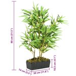 vidaXL Bambou artificiel 500 feuilles 80 cm vert