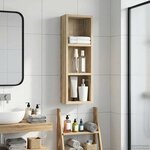 vidaXL Armoire murale de salle de bain Chêne Sonoma 20 x 10 x 60 5 cm