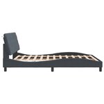 vidaXL Cadre de lit avec tête de lit Gris foncé 160x200 cm Velours