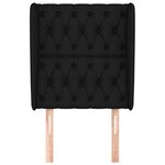 vidaXL Tête de lit avec oreilles Noir 83x23x118/128 cm Tissu