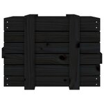 vidaXL Boîte de rangement Noir 58x40 5x42 cm Bois massif de pin