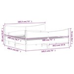 vidaXL Cadre de lit sans matelas cire marron 180x200cm bois pin massif