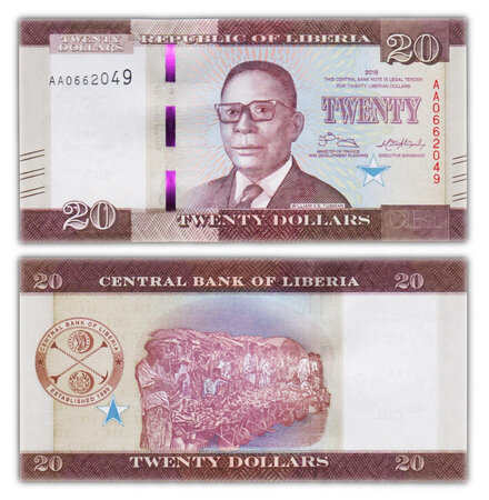 Billet de Collection 20 Dollars 2016 Liberia - Neuf - P33a