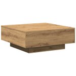 vidaXL Table basse Chêne artisanal 80x80x31 cm Bois d'ingénierie