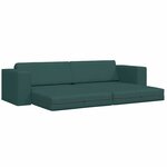 vidaXL Canapé-lit Vert foncé 245 x 78 x 77 cm tissu