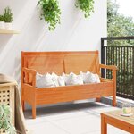 vidaXL Banc extérieur Marron 119 x 76 x 44cm Bois de pin massif