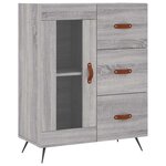 vidaXL Buffet sonoma gris 69 5x34x90 cm bois d'ingénierie