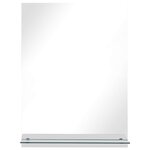 vidaXL Miroir mural avec étagère 50x70 cm Verre trempé