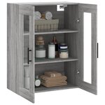 vidaXL Armoire murale sonoma gris 69 5x34x90 cm