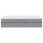vidaXL Lit avec rangement et matelas Gris clair 120 x 190 cm Polyester