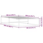 vidaXL Cadre de lit sans matelas blanc 100x200 cm métal