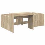 vidaXL Lit haut pour enfants avec bureau Chêne Sonoma 80 x 200 cm