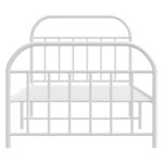 vidaXL Cadre de lit métal sans matelas et pied de lit blanc 100x190 cm