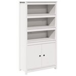 vidaXL Buffet haut Blanc 80x35x154 cm Bois massif de pin