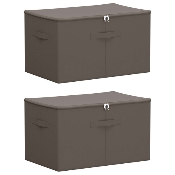 vidaXL Boîte de rangement 2 pc Tissu intissé 60 x 43 x 35 cm 90 3 L