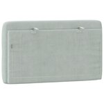 vidaXL Coussin de tête de lit gris clair 80 cm velours
